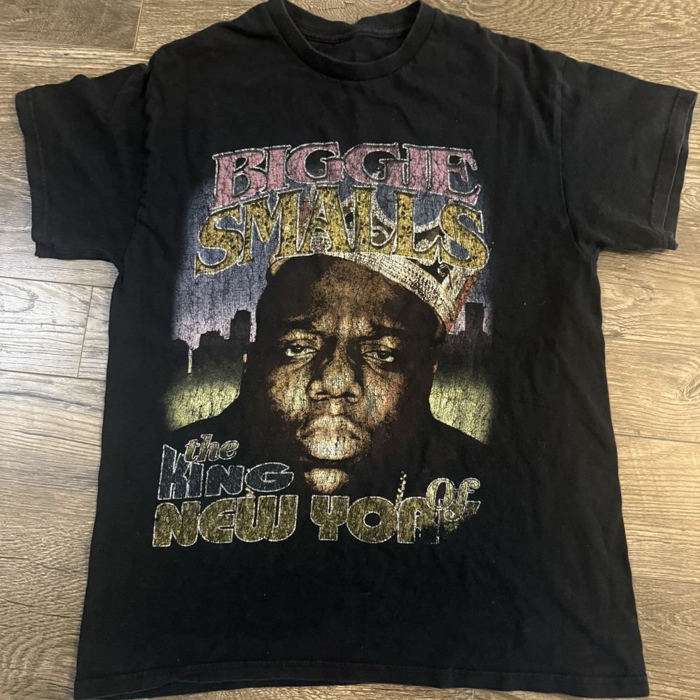 Vintage Biggie Smalls T-Shirt It Was All A Dream Black M King Of New York‎